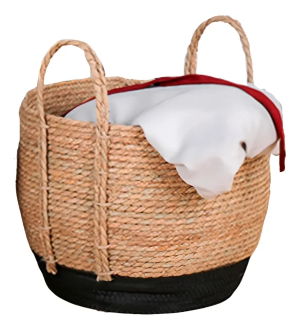 Cesto Organizador de Palha Natural Seagrass Paracanas G 34cm x 30cm – Jolitex