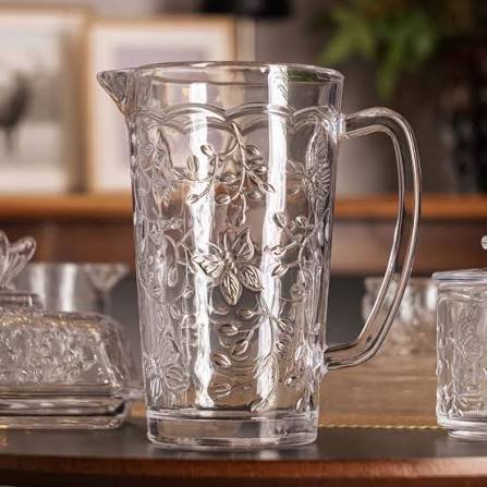 Jarra de Vidro 750ml com Estampa Floral – Lyor