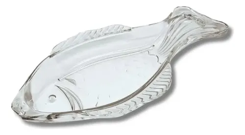 Travessa de Vidro em Formato de Peixe Fish 37cm x 22cm – Tuut
