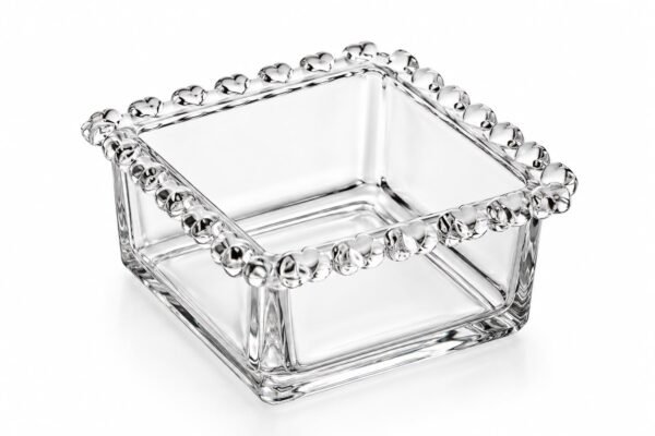 Bowl Quadrado de Cristal Coração 8,5 x 8,5 x 5 cm – Lyor