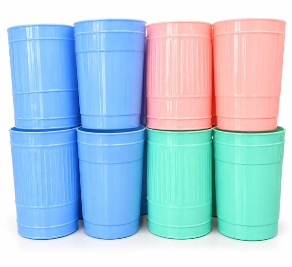 Kit 8 Copos Plásticos Erca 250 ml – Cores Sortidas