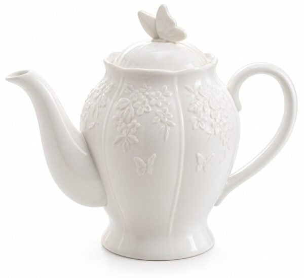 Bule de Porcelana New Bone Butterfly Flower 1 Litro – Lyor